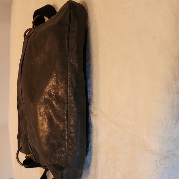 The Sak Dark Grey Leather Crossbody Purse Shoulder Bag - Picture 9 of 11